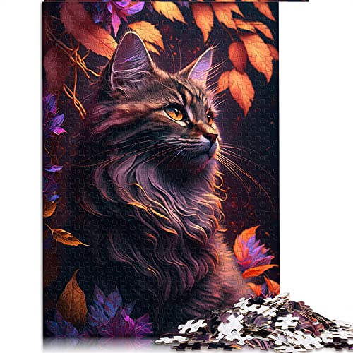 1000 Teile Puzzle Katze Puzzle Geschenk Holzpuzzle Heimdekoration (Größe 50x75cm) von CARGIS