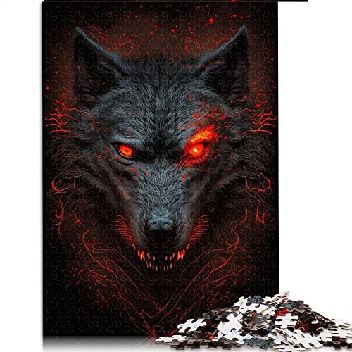 1000 Teile Puzzle Lernspiele Wolf Puzzles für Erwachsene Holzpuzzle Family Entertainment Toys (Größe 50x75cm) von CARGIS