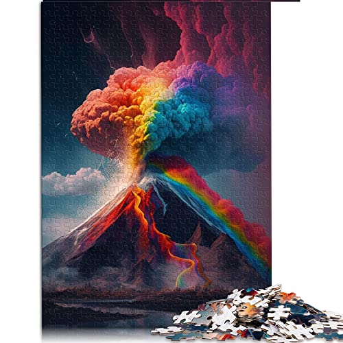 1000 Teile Puzzle Regenbogen Vulkan Puzzle Holzpuzzles Tolles Geschenk für Erwachsene (Größe 50x75cm) von CARGIS