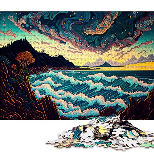 1000 Teile Puzzle Ruhiger Ozean Puzzles für Erwachsene Holzpuzzle Lernspielzeug (Größe 50x75cm) von CARGIS