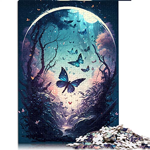 1000 Teile Puzzle Schmetterling Traumpuzzle für Erwachsene Holzpuzzles LernpuzzleFamilienspiel (Größe 50x75cm) von CARGIS