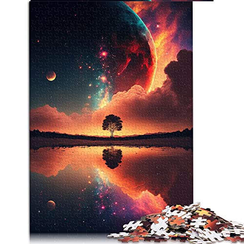 1000 Teile Puzzle Verträumter surrealer Sonnenuntergang Puzzle für Erwachsene Kartonpuzzles Herausforderndes Spiel (Größe 26x38cm) von CARGIS