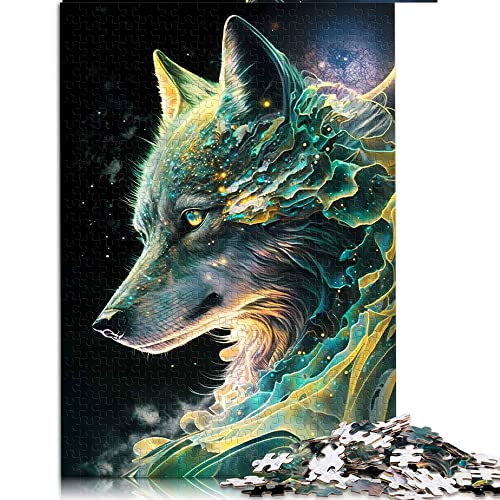 1000 Teile Puzzle Wolf Puzzles für Erwachsene Kinder Holzpuzzle Heimtextilien Puzzles (Größe 50x75cm) von CARGIS