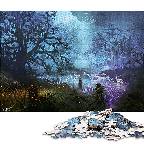 1000 Teile Puzzle für Erwachsene Hirsche Puzzle für Erwachsene Holzpuzzle Tolle Geschenke für Weihnachten (Größe 50 x 75 cm) von CARGIS