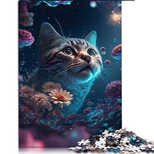 1000 Teile Puzzle für Erwachsene Katze Puzzle für Erwachsene Kartonpuzzles Heimtextilien Puzzle Spielzeug (Größe 26x38cm) von CARGIS