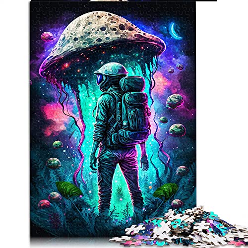 1000 Teile Puzzles Pilz Weltraumforscher Puzzle für Kinder Holzpuzzle Puzzles für Erwachsene Geschenke (Größe 50 x 75 cm) von CARGIS