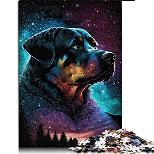 1000 Teile Puzzles Rottweiler Stil Puzzles für Erwachsene Holzpuzzle Spielzeug Wanddekoration (Größe 50x75cm) von CARGIS