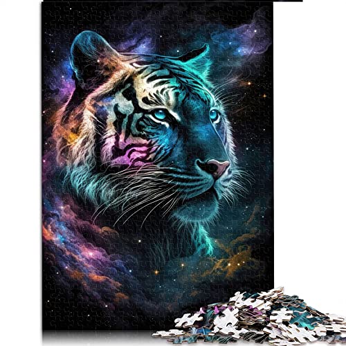 1000 Teile Puzzles Tiger Art Puzzles Für Kinder Holzpuzzle Familienaktivität (Größe 50x75cm) von CARGIS