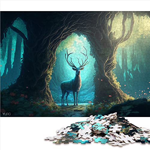 1000 Teile Puzzles für Erwachsene Ethereal Elch Puzzle Holzpuzzles Tolles Geschenk für Erwachsene (Größe 50x75cm) von CARGIS