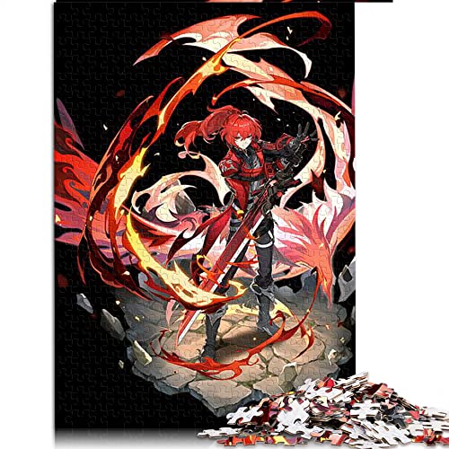 1000 Teile Puzzles für Erwachsene Genshin Impact Diluc Puzzles für Erwachsene Holzpuzzle Lernspielzeug (Größe 50x75cm) von CARGIS