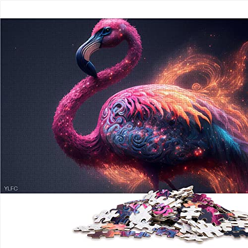 CARGIS 1000 Teile Puzzle für Erwachsene und Kinder - Tier Flamingo Holzpuzzle - Klassisch - Rätsel - 50x75cm - ab 12 Jahren von CARGIS