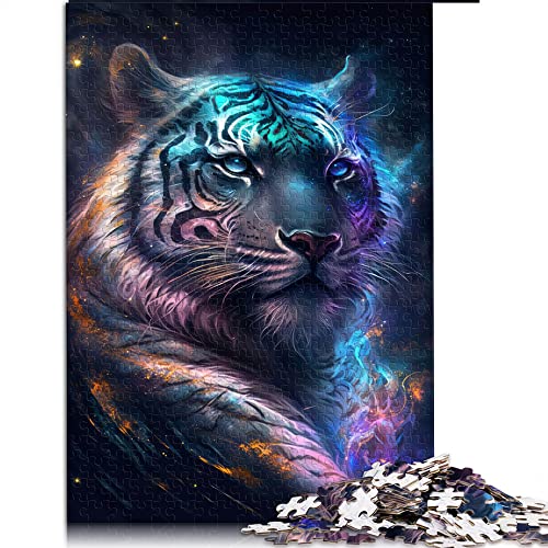 1000 Teile Puzzles für Erwachsene Nebula Tiger Puzzle für Erwachsene Papppuzzles Herausforderndes Spiel (Größe 26x38cm) von CARGIS