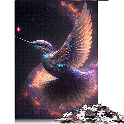 1000-teiliges Puzzle, Kolibri-Puzzle für Erwachsene, Holzpuzzles, Puzzles für Erwachsene, Lernspiel, Herausforderung, Spielzeug (Größe 50 x 75 cm). von CARGIS