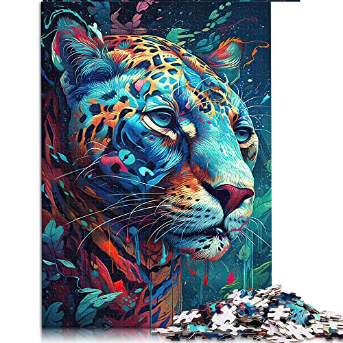 1000-teiliges Puzzle Der aufmerksame Jaguar Puzzle für Erwachsene Holzpuzzles Tolles Geschenk für Erwachsene (Größe 50 x 75 cm) von CARGIS