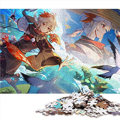 1000-teiliges Puzzle Genshin Impact Kaedehara Kazuha Puzzle für Erwachsene Holzpuzzles für Familienspaß und Spieleabend (Größe 50 x 75 cm) von CARGIS