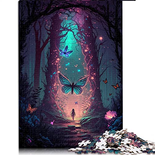 1000-teiliges Puzzle Schmetterling Mystisches Puzzle für Erwachsene Kartonpuzzles Pädagogisches Stressabbau-Spielzeugpuzzle (Größe 26 x 38 cm) von CARGIS