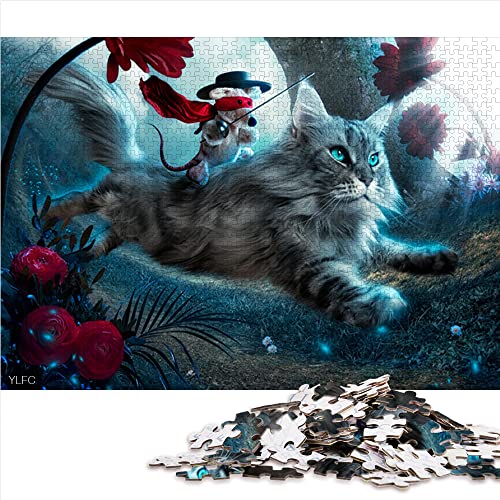 1000-teiliges Puzzle-Spiel Katze Puzzles für Erwachsene Holzpuzzles Herausfordernd zu vervollständigen, aber lustig und humorvoll (Größe 50 x 75 cm) von CARGIS