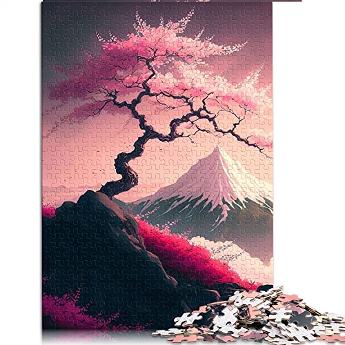 1000-teiliges Puzzle für Erwachsene Japanische Kirschblüten Puzzle für Kinder Kartonpuzzles Pädagogisches Stressabbau-Spielzeugpuzzle (Größe 26 x 38 cm) von CARGIS