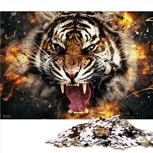 1000-teiliges Puzzlespiel Tiger Erwachsene Puzzles Papppuzzles Lernspiel (Größe 26x38cm) von CARGIS