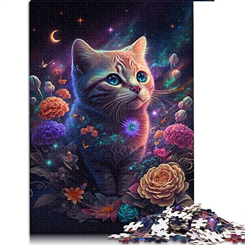 CARGIS 1000-teiliges Neon-Puzzle für Erwachsene, Katze und Blume, Modernes Kartonpuzzle, perfekt für Familien und Freunde, 26 x 38 cm CARGIS 1000-teiliges Neon-Puzzle für Erwachsene, Katze und Blume, Modernes Kartonpuzzle, perfekt für Familien und Freunde, 26 x 38 cm von CARGIS
