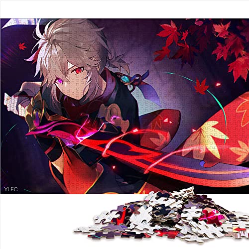 Puzzle 1000 Teile für Erwachsene Genshin Impact Kaedehara Kazuha Puzzle für Erwachsene Holzpuzzle Schwierig und Herausforderung (Größe 50x75cm) von CARGIS