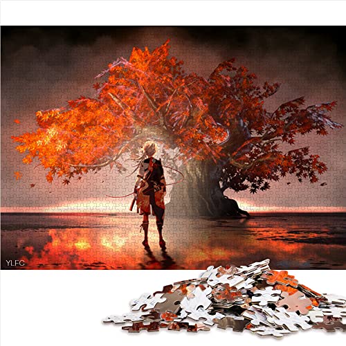 Puzzle 1000-teiliges Puzzle für Erwachsene Genshin Impact Kaedehara Kazuha Puzzle für Erwachsene Holzpuzzles Herausfordernd zu vervollständigen, Aber lustig und humorvoll (Größe 50 x 75 cm) von CARGIS