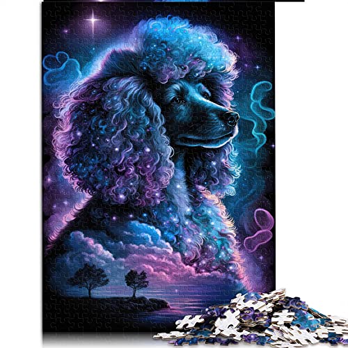 Puzzles 1000 Teile Pudel Puzzles für Erwachsene Kinder Papppuzzles Lernspiel Herausforderung Spielzeug (Größe 26x38cm) von CARGIS