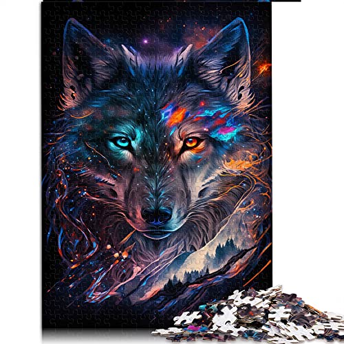 Puzzles 1000 Teile für Erwachsene Nebula Wolf Puzzle für Erwachsene Papppuzzles Heimtextilien (Größe 26x38cm) von CARGIS