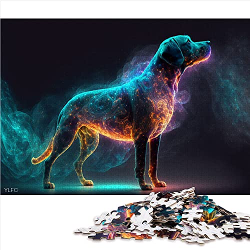 Puzzles 1000 Teile für Erwachsene Tier Labrador Puzzles für Erwachsene Kinder Holzpuzzle Heimtextilien Puzzles (Größe 50 x 75 cm) von CARGIS