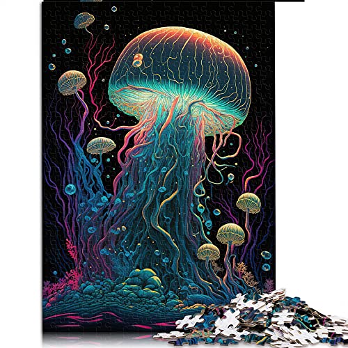 Puzzles 500 Teile für Erwachsene Psychedelische Pilzforen Puzzle Geschenk Holzpuzzle Heimdekoration (Größe 38x52cm) von CARGIS