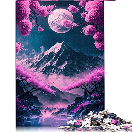 Puzzles für Erwachsene 1000 Teile Cherry Blossom Japan Art Puzzles für Kartonpuzzles Lernspiele für Erwachsene und Kinder (Größe 26x38cm) von CARGIS