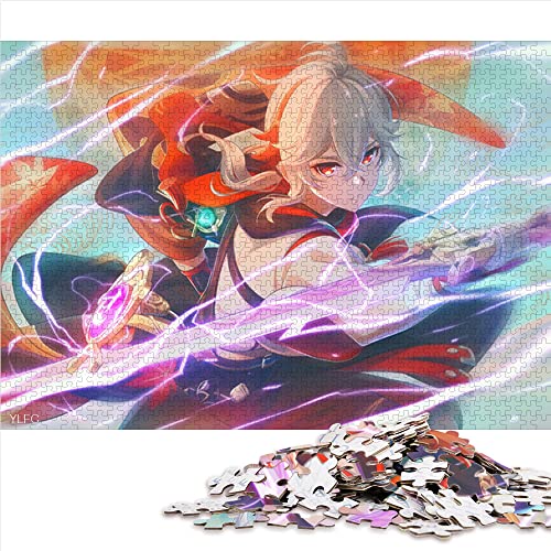 Puzzles für Erwachsene 1000 Teile Genshin Impact Kaedehara Kazuha Puzzle für Erwachsene Holzpuzzle Herausforderndes Spiel (Größe 50x75cm) von CARGIS