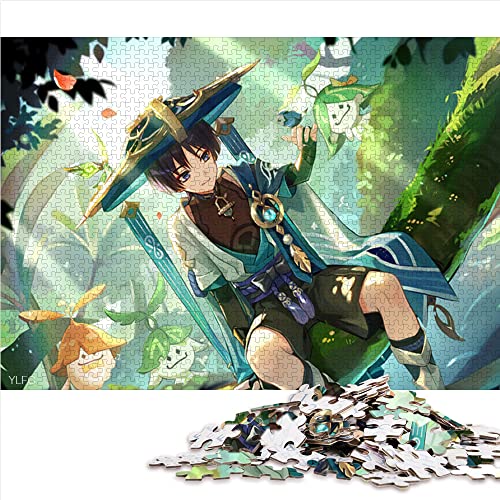 Puzzles für Erwachsene 1000 Teile Genshin Impact Wanderer Puzzle Geschenk Holzpuzzles Tolles Geschenk für Erwachsene (Größe 50x75cm) von CARGIS