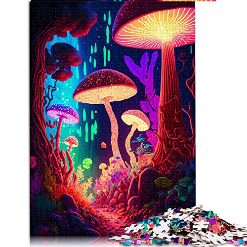 Puzzles für Erwachsene 1000 Teile Psychedelic Forest Art Puzzles für Holzpuzzles Pädagogisches Stressabbau-Spielzeugpuzzle (Größe 50 x 75 cm) von CARGIS