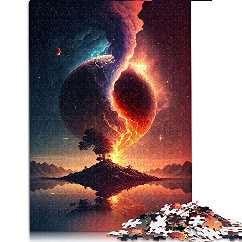 Puzzles für Erwachsene 1000 Teile Sunset Fantasy Puzzle Erwachsene Holzpuzzles Familienspiele （Größe 50x75cm） von CARGIS