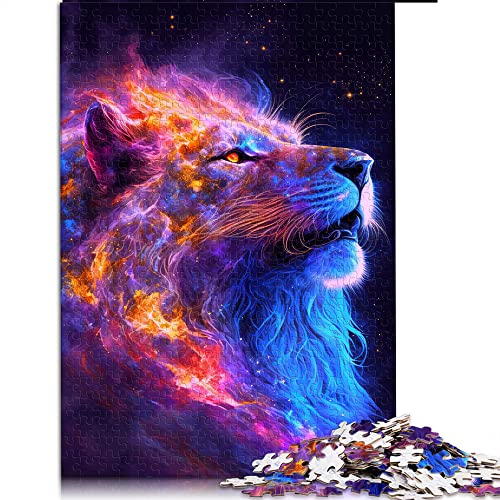 Puzzles für Erwachsene 1000 Tiere Löwe Galaxy Puzzles für Kinder Holzpuzzles Heimdekoration Puzzle Spielzeug (Größe 50x75cm) von CARGIS