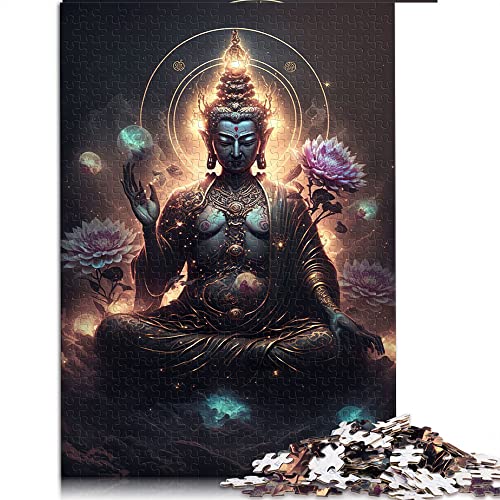 für Erwachsene 1000 Teile Buddha Puzzles für Erwachsene Holzpuzzles Tolles Geschenk für Erwachsene (Größe 50x75cm) von CARGIS