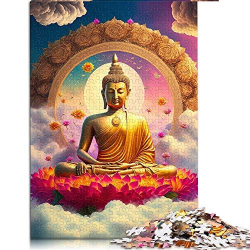 für Erwachsene 1000 Teile Puzzle Buddha Puzzle für Kinder Papppuzzles Tolles Geschenk für Erwachsene (Größe 26x38cm) von CARGIS