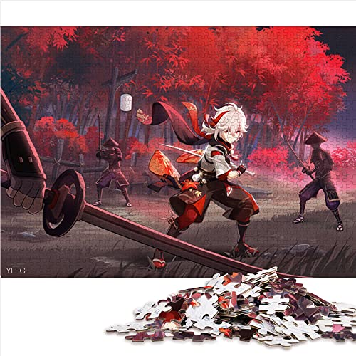 für Erwachsene 1000 Teile Puzzle Geschenke Genshin Impact Kaedehara Kazuha Puzzle für Erwachsene Papppuzzles Lernspiel Herausforderung Spielzeug (Größe 26x38cm) von CARGIS