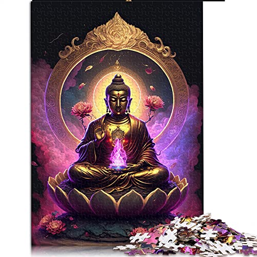 für Erwachsene Puzzles 1000 Teile Puzzles Buddha Puzzles für Erwachsene Holzpuzzle Tolle Geschenke für Weihnachten (Größe 50 x 75 cm) von CARGIS