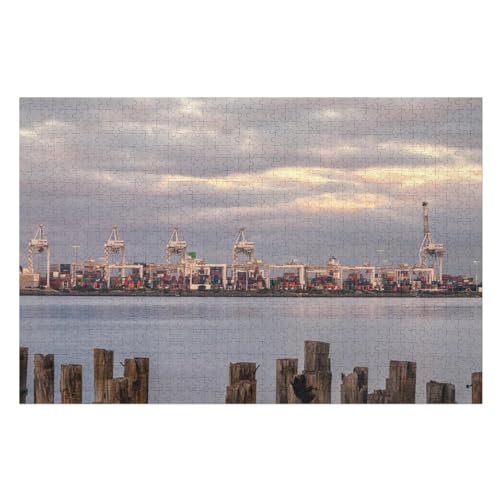 Puzzle für Erwachsene und Kinder ab 14 Jahren, 1000 StüCkPier,sea, stumpsLernspielzeug FüR Kinder 75x50Holz von CARGUS