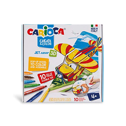 Carioca – Create and Color Pop-up 3D mit 10 Markern superlavabili DPN – planny, 42904 von Carioca