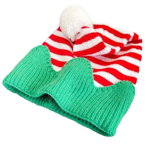 CARISSETT Fröhliche Weihnachten Slouch Caps Mit Pompoms Kobold Urlaub Unisex Tragen Streifhut Für Bühnenkleidung von CARISSETT