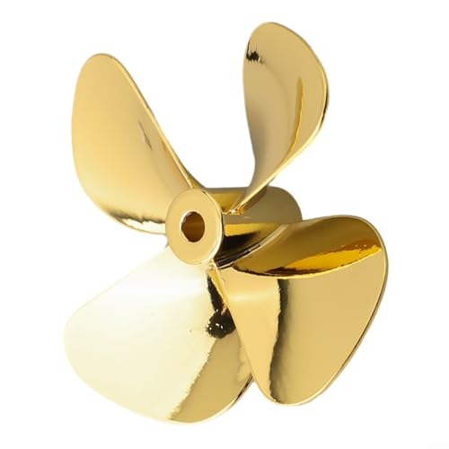 CARMOTTER RC Boot 4-Blatt-Propeller, Zinklegierung, 4-Blatt-Volltauchpropeller für RC-Modellboot, Zubehörteile, Modellbau, Luftschrauben (D55 mm, linke Hand) von CARMOTTER