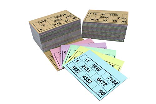 CARTALOTO Lotto-Kartons, Standardformat, Dicke 1,5 mm, GTRI96, Mehrfarbig, 96 Stück, Ab 36 Jahren, Klassisch, Unisex, Karton, Tischspiel von CARTALOTO