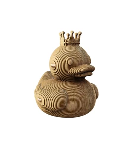 3D-Puzzle aus Karton Skulptur Motiv: Ente, Alter ab 14 Jahre, 104 Teile, ca. 18 cm H von CARTONIC