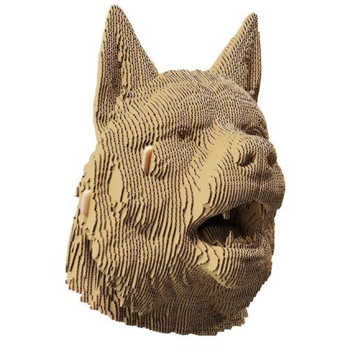 CARTONIC 3D-Puzzle-Set, Wolf, 3D-Puzzle aus Pappe – Der Karton verwandelt sich in eine Figur in Relief – alle Altersgruppen – Wolf – 79 Stück Cardboard 3D Jigsaw Puzzle von CARTONIC