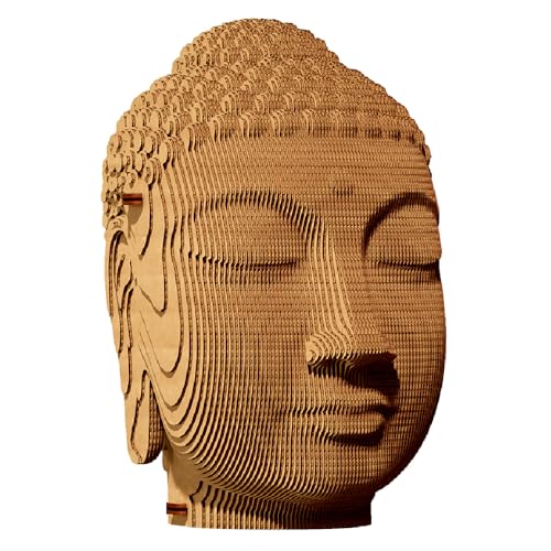 CARTONIC 3D-Puzzle-Set – Buddha – 3D-Puzzle aus Karton – Der Karton verwandelt sich in eine Figur in eine Relief – alle Altersgruppen – 79 Stück Cardboard 3D Jigsaw Puzzle von CARTONIC