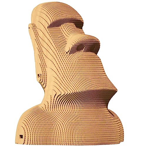 CARTONIC 3D Puzzle Set - Moai Kopfskulptur - 3D Puzzle aus Pappe - Der Karton verwandelt sich in eine Relieffigur - Spaß und fesselnde Aktivität von CARTONIC