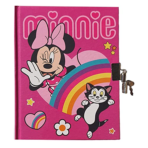 CARTOON Tagebuch Minnie Mouse mit Vorhängeschloss Disney Mädchen – WD21722 von CARTOON